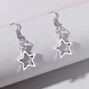Hollow Star Drop Earrings